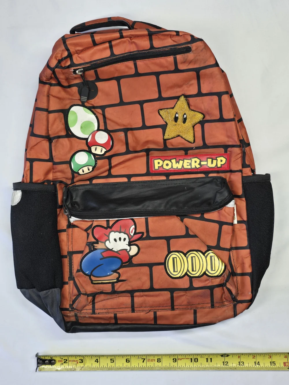 Nintendo Super Mario Bros Brick Wall Power-Up Kids Backpack